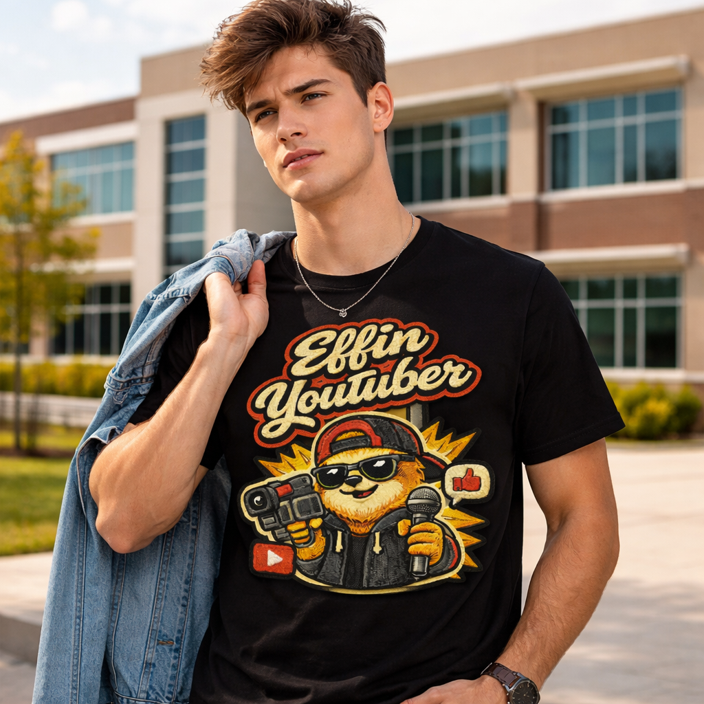 Effin Youtuber | His Edition | Content Creator Shirt | YouTube Lover Tee | Trendy Influencer Gift