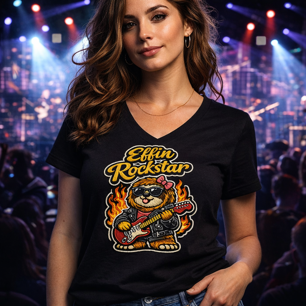 Effin Girl Rockstar Shirt | Funny Rock Music Tee for Women | Concert & Festival Gift