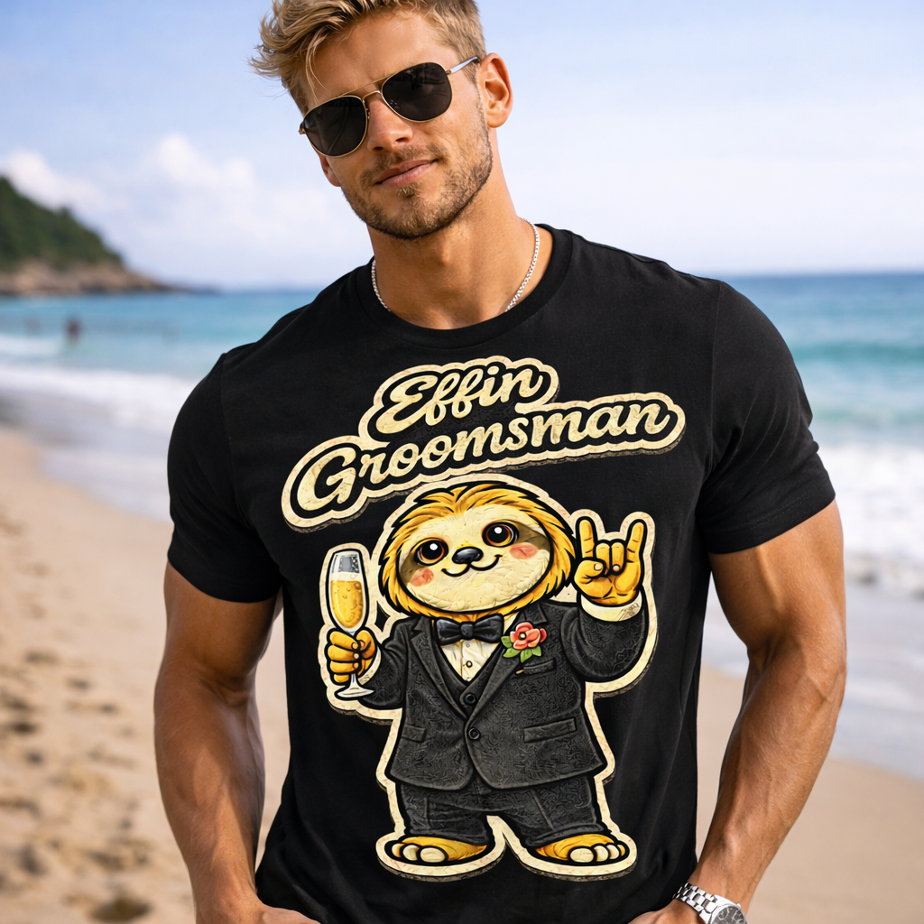 Effin Groomsman T-Shirt | Funny Groomsman Shirt for Bachelor Party, Wedding Weekend & Groom’s Crew